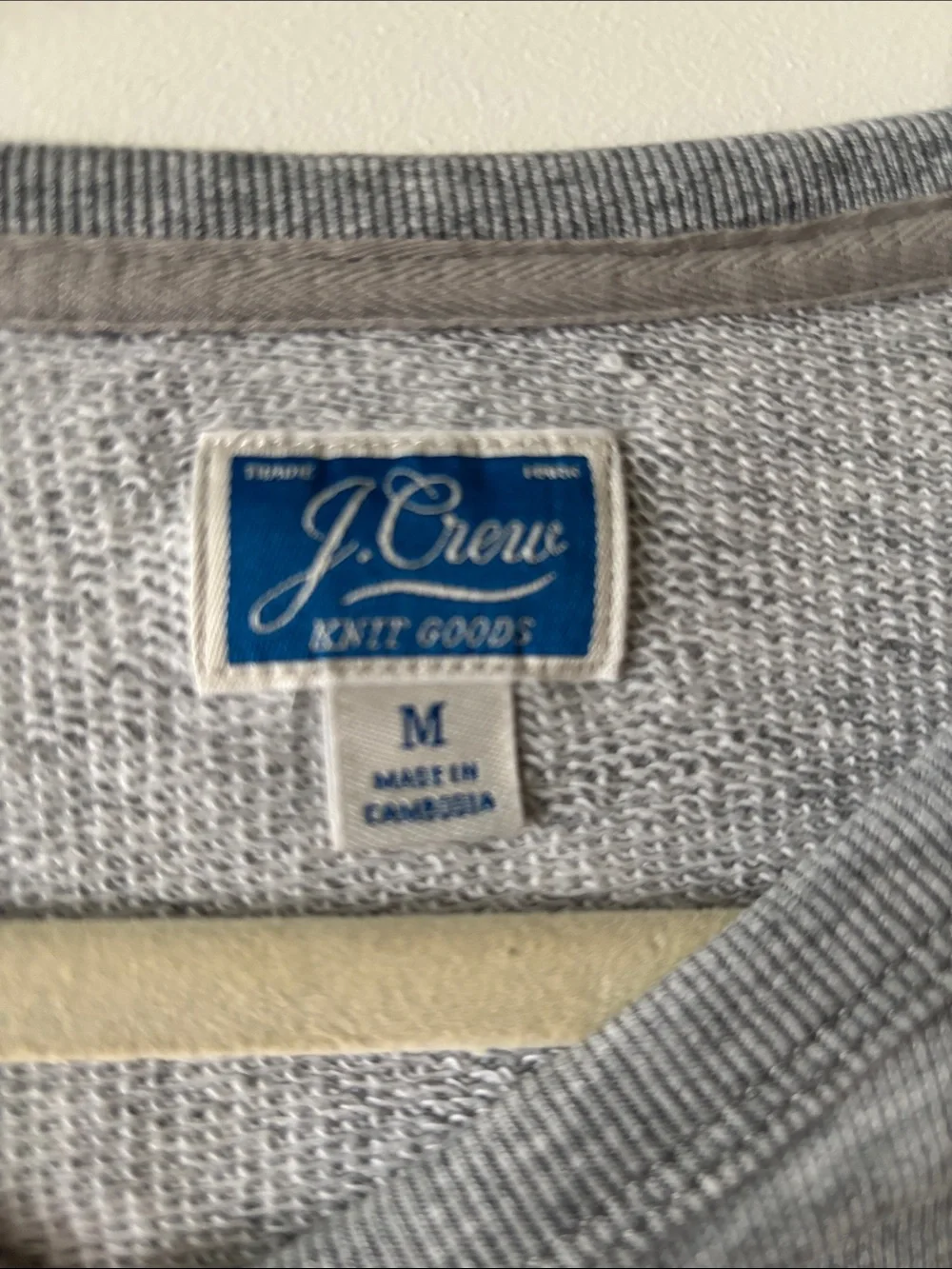 J. Crew Men’s Heather Gray Crewneck Pocket Sweatshirt